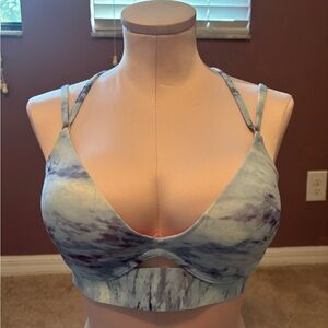 Blue Tie-Dye Women's Bralette